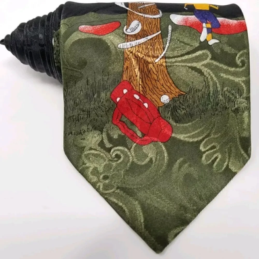 Mens Golfing Golf Clubs Sporty Novelty Necktie